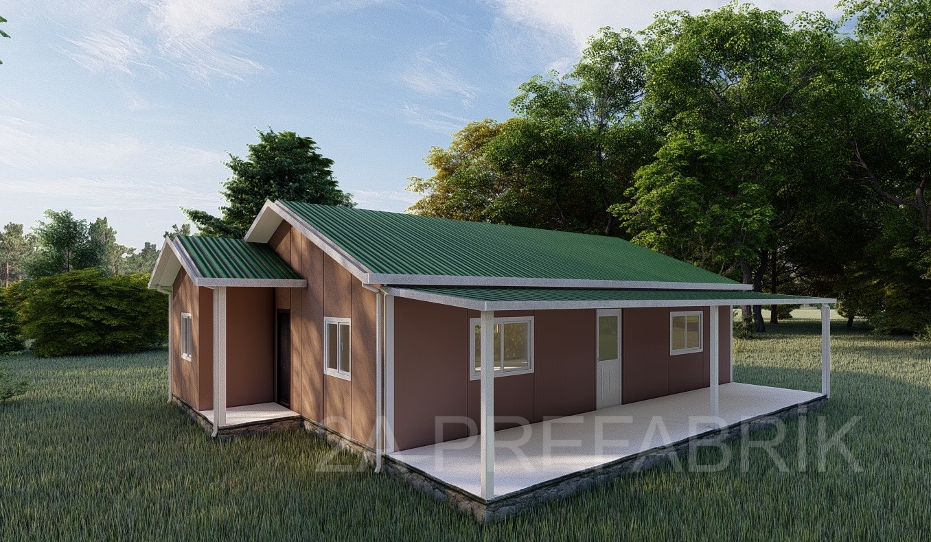 110m² Tek Katlı Prefabrik Ev 